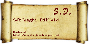 Sümeghi Dávid névjegykártya